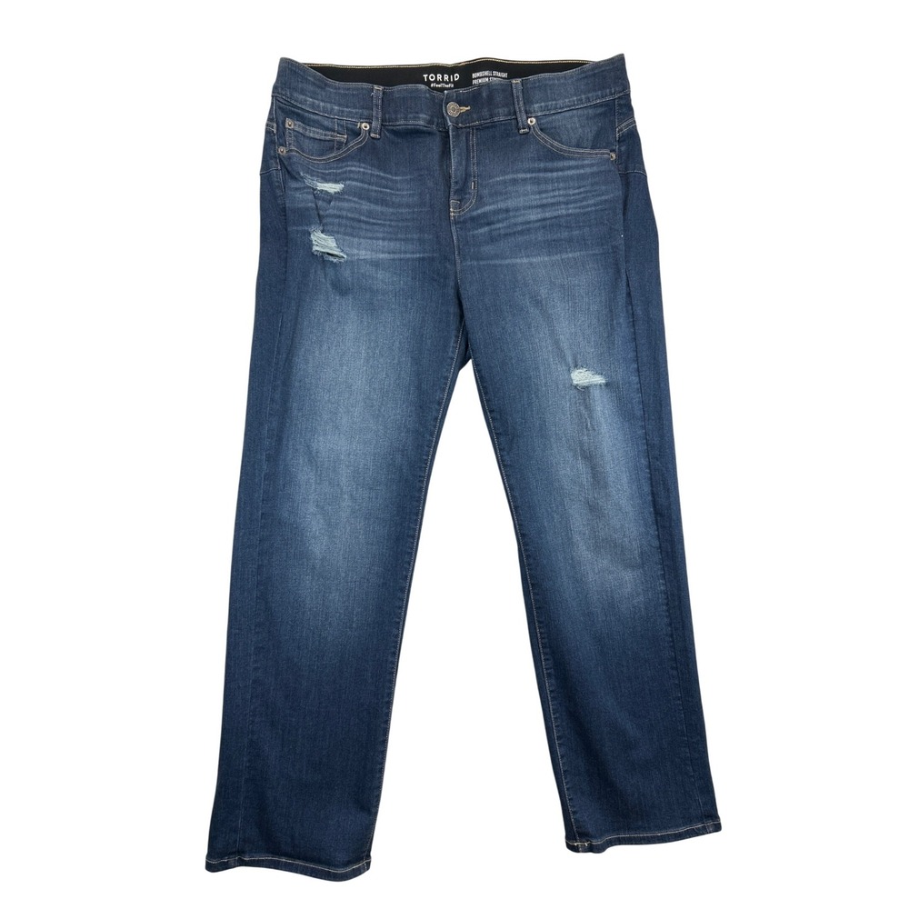 Torrid Women's Straight Leg Jeans - Dark Blue